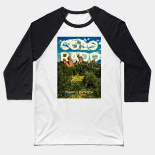 Colorado Travel Poster Baseball T-Shirt